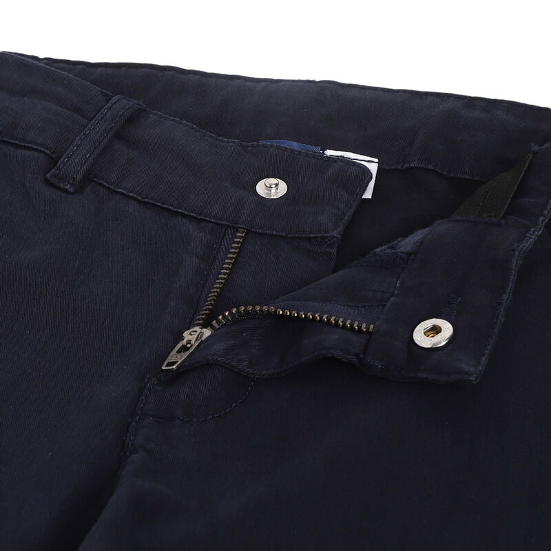 Boys Dark Blue Solid Long Trousers image number 2